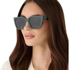 image:imageDIFF Amara Square Oversized Sunglasses for Women  100 UVAUVB ProtectionFairway Green  Grey Gradient