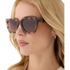 image:imageDIFF Amara Square Oversized Sunglasses for Women  100 UVAUVB ProtectionHimalayan Tortoise