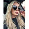image:imageDIFF Becky II Cream Tortoise Oversized Cat Eye Sunglasses for Women  Fashionable amp Stylish Frame  100 UV ProtectionCream Tortoise  Grey