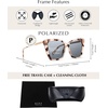 image:imageDIFF Becky II Cream Tortoise Oversized Cat Eye Sunglasses for Women  Fashionable amp Stylish Frame  100 UV ProtectionCream Tortoise  Grey