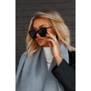 image:imageDIFF Becky II Designer Cat Eye Sunglasses for Women UV400 Protection Fashion FramesDark Smoke