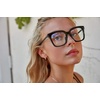 image:imageDIFF Bella  Designer Oversized Square Blue Light Blocking Glasses for Women  Anti Eye Strain UV Protection  Black