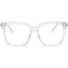 image:imageDIFF Bella Designer Square Computer Blue Light Blocking Glasses for WomenClear Crystal