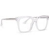 image:imageDIFF Bella Designer Square Computer Blue Light Blocking Glasses for WomenClear Crystal