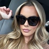 image:imageDIFF Bella Designer Square Sunglasses for Women  UV400 Polarized Protection  Black FrameBlack  Grey