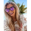 image:imageDIFF Bella Designer Square Sunglasses for Women  UV400 Polarized Protection  Black FrameMatte Black  Pink Mirror