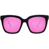image:imageDIFF Bella Designer Square Sunglasses for Women  UV400 Polarized Protection  Black FrameMatte Black  Pink Mirror