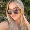 image:imageDIFF Bella Square Sunglasses for Women  Designer Frames  100 UV ProtectionCream Tortoise  Grey