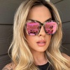 image:imageDIFF Bella Square Sunglasses for Women  Designer Frames  100 UV ProtectionCream Tortoise  Pink Mirror