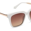 image:imageDIFF Bella Square Sunglasses for Women UV400 Protection Designer Fashion Trendy glasses includes travel caseSnowbound  Brown Gradient