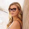 image:imageDIFF Bella XS EXTRA SMALL FRAMES Designer Square Computer Blue Light Blocking Glasses for Women wpetite narrow faceBlack