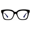 image:imageDIFF Bella XS EXTRA SMALL FRAMES Designer Square Computer Blue Light Blocking Glasses for Women wpetite narrow faceBlack