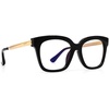 image:imageDIFF Bella XS EXTRA SMALL FRAMES Designer Square Computer Blue Light Blocking Glasses for Women wpetite narrow faceBlack