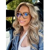 image:imageDIFF Bella XS EXTRA SMALL FRAMES Designer Square Computer Blue Light Blocking Glasses for Women wpetite narrow faceCream Tortoise