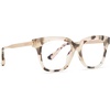 image:imageDIFF Bella XS EXTRA SMALL FRAMES Designer Square Computer Blue Light Blocking Glasses for Women wpetite narrow faceCream Tortoise