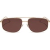 image:imageDIFF Charley Designer Aviator Sunglasses for Women and Men  UV400 Polarized Protection  Gold  Brown