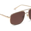 image:imageDIFF Charley Designer Aviator Sunglasses for Women and Men  UV400 Polarized Protection  Gold  Brown