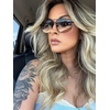 image:imageDIFF Charley Designer Aviator Sunglasses for Women and Men  UV400 Protection  Shiney Black  Twilight Gradient