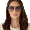 image:imageDIFF Charley Designer Aviator Sunglasses for Women and Men  UV400 Protection  Shiney Black  Twilight Gradient