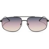 image:imageDIFF Charley Designer Aviator Sunglasses for Women and Men  UV400 Protection  Shiney Black  Twilight Gradient