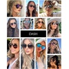 image:imageDIFF Dash Designer Aviator Sunglasses for Women UV400 ProtectionBrushed Gold  Coffee Gradient