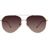 image:imageDIFF Dash Designer Aviator Sunglasses for Women UV400 ProtectionBrushed Gold  Coffee Gradient