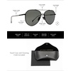 image:imageDIFF Dash Designer Aviator Sunglasses for Women UV400 ProtectionMatte Black  Solid Grey Polarized