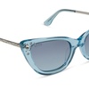 image:imageDIFF Disney Princess Cinderella Designer Cat Eye Sunglasses for Women UV400 Polarized Blue Crystal Glitter  Blue Dust Gradient