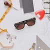 image:imageDIFF Emily in Paris  Alfie Rectangle Designer Sunglasses for Women and Men  UV400 Protection  Truffle Tortoise  Deep Brown