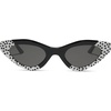 image:imageDIFF Emily in Paris  Emily Cat Eye Designer Sunglasses for Women  UV400 Protection  Midnight Polka Dot  Chic Grey
