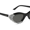 image:imageDIFF Emily in Paris  Emily Cat Eye Designer Sunglasses for Women  UV400 Protection  Midnight Polka Dot  Chic Grey