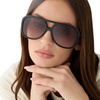 image:imageDIFF For Love amp Lemons  Pauline Oversized Navigator Sunglasses for Women  UV400 ProtectionBlack  Brown Gradient