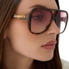 image:imageDIFF For Love amp Lemons  Pauline Oversized Navigator Sunglasses for Women  UV400 ProtectionHoney Tortoise  Rose Gradient