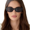 image:imageDIFF For Love amp Lemons  Sabrina Oval 90s Sunglasses for Women  UV400 ProtectionBlack  Grey