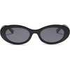 image:imageDIFF For Love amp Lemons  Sabrina Oval 90s Sunglasses for Women  UV400 ProtectionBlack  Grey