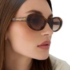 image:imageDIFF For Love amp Lemons  Sabrina Oval 90s Sunglasses for Women  UV400 ProtectionHoney Tortoise  Brown Gradient