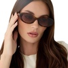 image:imageDIFF For Love amp Lemons  Sabrina Oval 90s Sunglasses for Women  UV400 ProtectionHoney Tortoise  Brown Gradient