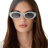 image:imageDIFF For Love amp Lemons  Sabrina Oval 90s Sunglasses for Women  UV400 ProtectionPastel Sage  Blue Gradient