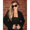 image:imageDIFF Gia Designer Square Sunglasses for Women  Fashionable amp Trendy Eyewear  100 UVAUVB ProtectionBlack  Grey