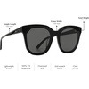 image:imageDIFF Gia Designer Square Sunglasses for Women  Fashionable amp Trendy Eyewear  100 UVAUVB ProtectionBlack  Grey