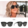 image:imageDIFF Gia Designer Square Sunglasses for Women  Fashionable amp Trendy Eyewear  100 UVAUVB ProtectionCream Tortoise  Grey