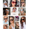 image:imageDIFF Gia Designer Square Sunglasses for Women  Fashionable amp Trendy Eyewear  100 UVAUVB ProtectionCream Tortoise  Grey
