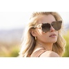 image:imageDIFF Gia Designer Square Sunglasses for Women  Fashionable amp Trendy Eyewear  100 UVAUVB ProtectionCream Tortoise  Grey