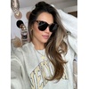 image:imageDIFF Gia Designer Square Sunglasses for Women  Fashionable amp Trendy Eyewear  100 UVAUVB ProtectionCream Tortoise  Grey