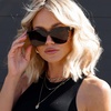 image:imageDIFF Gia Designer Square Sunglasses for Women  Fashionable amp Trendy Eyewear  100 UVAUVB ProtectionEspresso Tortoise  Grey