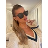image:imageDIFF Gia Designer Square Sunglasses for Women  Fashionable amp Trendy Eyewear  100 UVAUVB ProtectionEspresso Tortoise  Grey