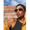 image:imageDIFF Grace Cat Eye metal sunglasses for women lightweight oversized UV400 protectionMatte Black  Sharp Grey Gradient