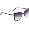 image:imageDIFF Grace Cat Eye metal sunglasses for women lightweight oversized UV400 protectionMatte Black  Sharp Grey Gradient
