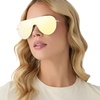 image:imageDIFF Imani Designer Shield Sunglasses for Women UV400 ProtectionGold  Brillant Gold Mirror