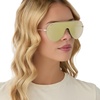 image:imageDIFF Imani Designer Shield Sunglasses for Women UV400 ProtectionGold  Brillant Gold Mirror